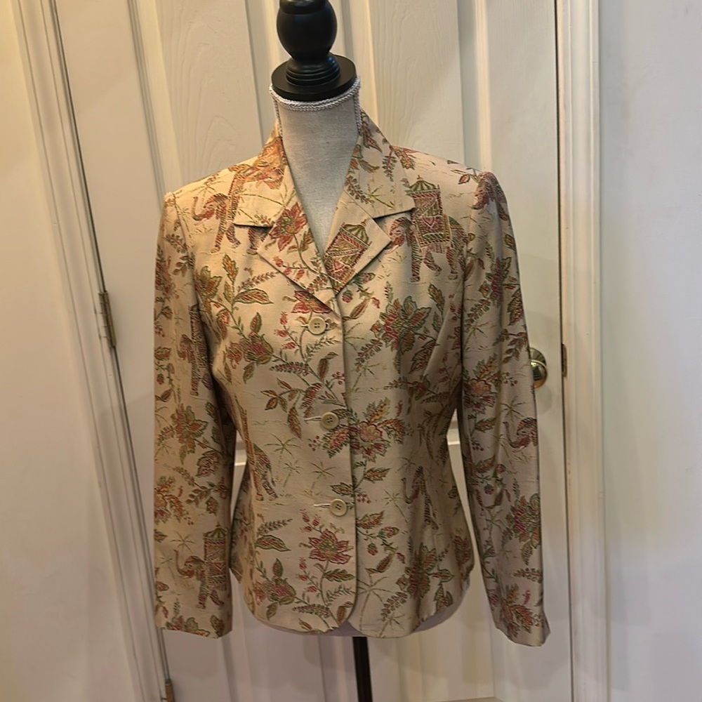 Talbots Petites Pure Silk Blazer Jacket - Size 8